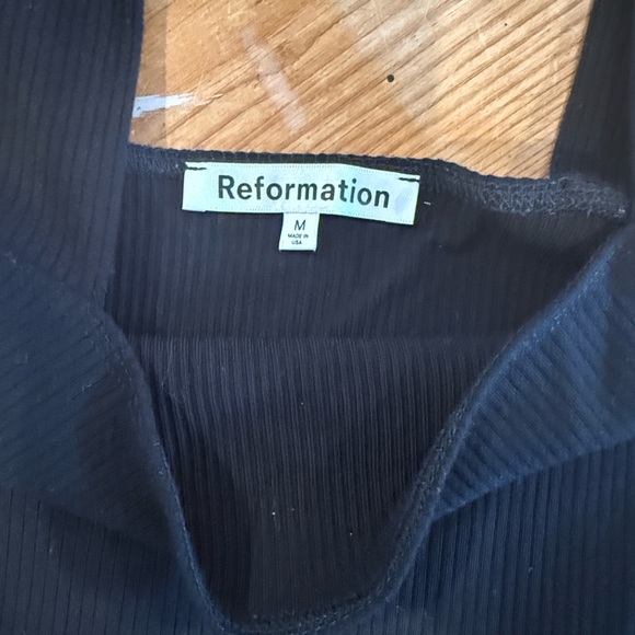 Reformation Black Midi Knit Dress - Picture 3 of 4